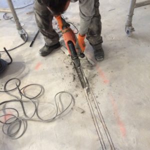 Trapgat zagen beton